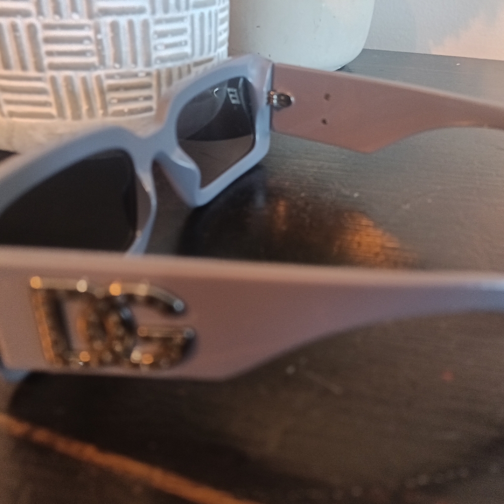 D&G Rectangular Rhinestone Sunglasses - Picture 4 of 5